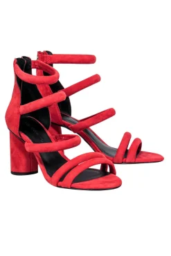 Rebecca Minkoff - Red Suede Strappy Pumps Sz 6