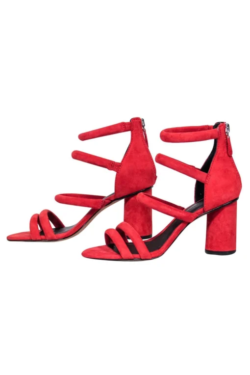 Rebecca Minkoff - Red Suede Strappy Pumps Sz 6