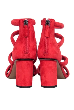 Rebecca Minkoff - Red Suede Strappy Pumps Sz 6