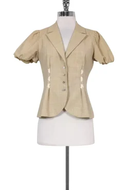 Rebecca Taylor - Beige Short Sleeve Blazer Sz 6