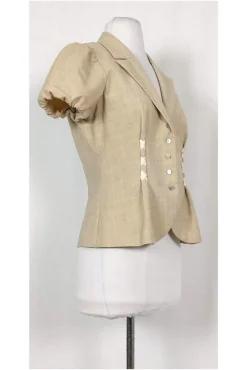 Rebecca Taylor - Beige Short Sleeve Blazer Sz 6