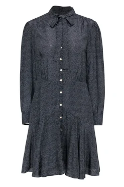 Rebecca Taylor - Black & White Polka Dot Long Sleeve Dress Sz 10