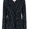 Rebecca Taylor - Black & White Boucle Dot Tweed Blazer Sz 0
