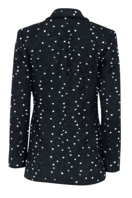 Rebecca Taylor - Black & White Boucle Dot Tweed Blazer Sz 0