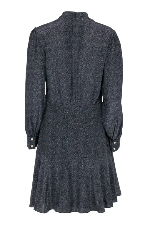 Rebecca Taylor - Black & White Polka Dot Long Sleeve Dress Sz 10