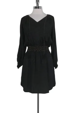 Rebecca Taylor - Black Animal Print Dress Sz 6