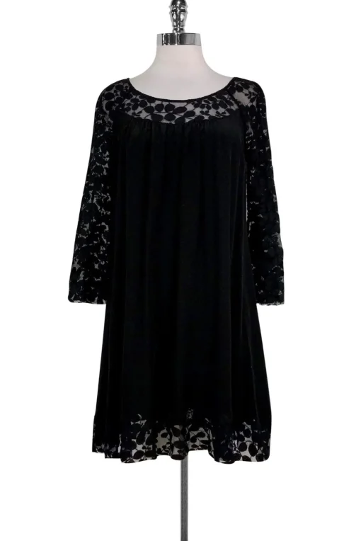 Rebecca Taylor - Black Silk Lace Dress Sz 6