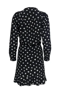 Rebecca Taylor - Black Silk Dress w/ Floral Print Sz 4