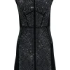 Rebecca Taylor - Black Studded Cap Sleeve Bodycon Dress Sz S