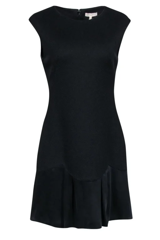 Rebecca Taylor - Black Textured Sleeveless Dress Sz 6