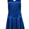 Rebecca Taylor - Blue & Black Snake Skin Print Silk Dress Sz 0