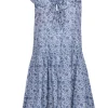 Rebecca Taylor - Blue Floral Print Mini Dress Sz 4