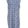 Rebecca Taylor - Blue Multicolor Kaleidoscope Print Pleated Silk Dress Sz 8