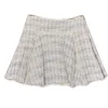 Rebecca Taylor - Cream & Baby Blue Woven Tweed Miniskirt Sz 4