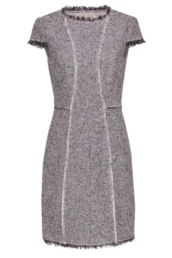Rebecca Taylor - Cream & Multi Woven Tweed Sheath Dress Sz 4