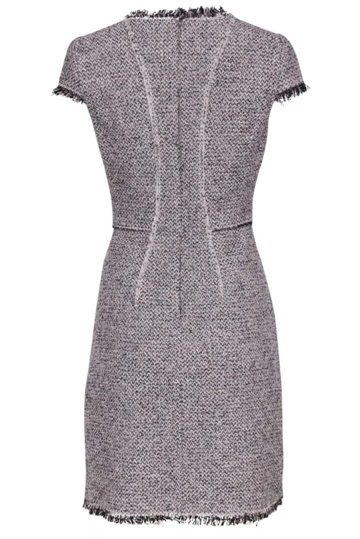 Rebecca Taylor - Cream & Multi Woven Tweed Sheath Dress Sz 4