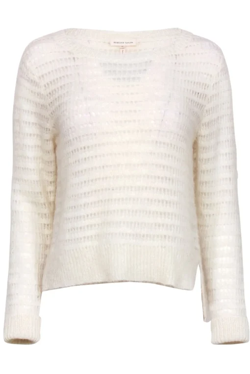 Rebecca Taylor - Cream Open Knit Sweater Sz M