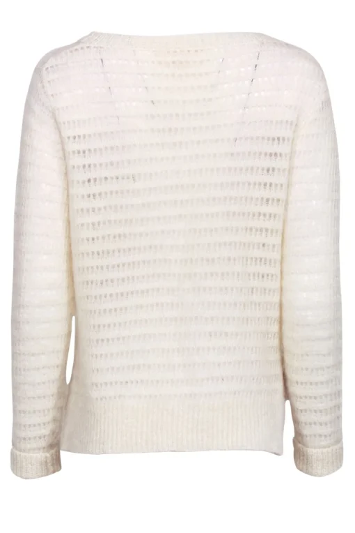 Rebecca Taylor - Cream Open Knit Sweater Sz M