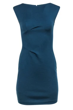 Rebecca Taylor - Dark Teal Sleeveless Ruched Sheath Dress Sz 0