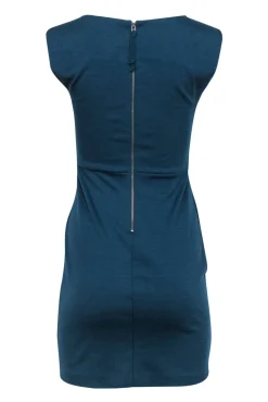 Rebecca Taylor - Dark Teal Sleeveless Ruched Sheath Dress Sz 0