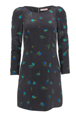 Rebecca Taylor - Gray & Blue Tulip Long Sleeved Dress Sz 2