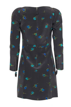 Rebecca Taylor - Gray & Blue Tulip Long Sleeved Dress Sz 2