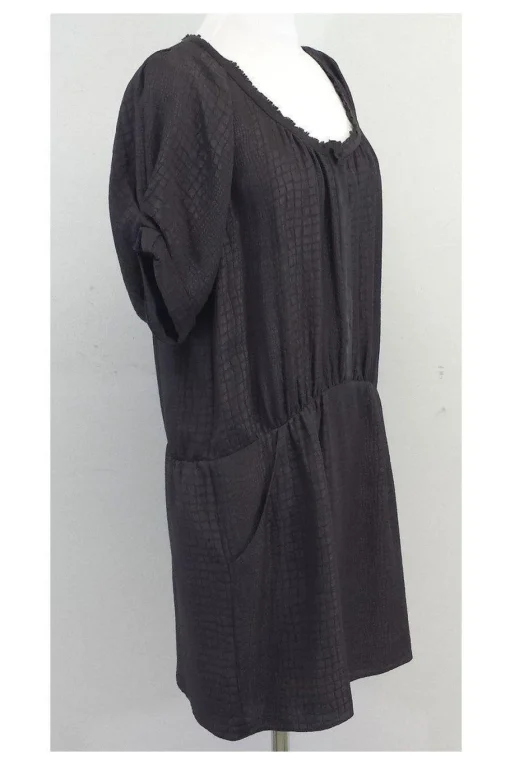 Rebecca Taylor - Grey Animal Print Silk Dress Sz 8