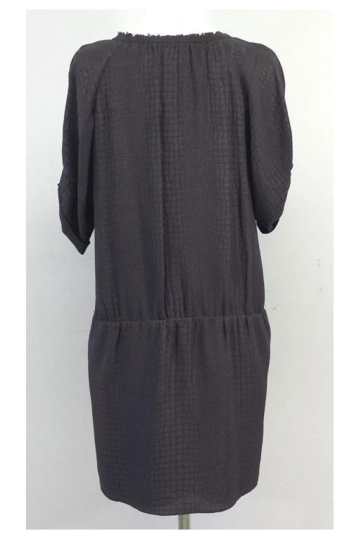 Rebecca Taylor - Grey Animal Print Silk Dress Sz 8