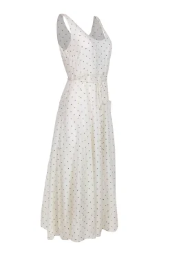 Rebecca Taylor - Ivory & Black Polka Dot Sleeveless Dress Sz 2