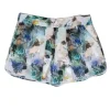 Rebecca Taylor - Ivory Silk Shorts w/ Large Multicolor Floral Print Sz 8