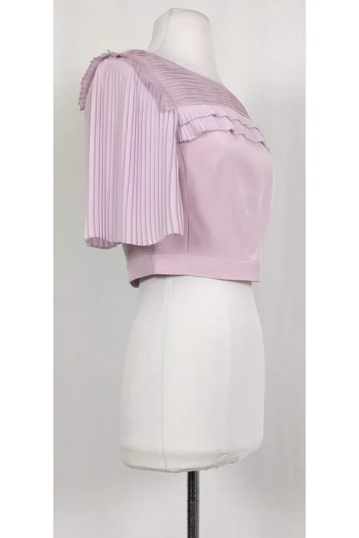 Rebecca Taylor - Lavender Pleated Crop Top Sz 0