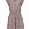 Rebecca Taylor - Light Pink, Black & White Floral Print Fit & Flare Dress Sz 6