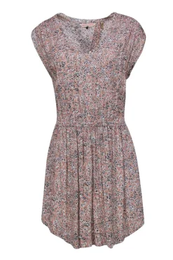 Rebecca Taylor - Light Pink, Black & White Floral Print Fit & Flare Dress Sz 6