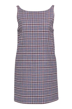 Rebecca Taylor - Maroon & Blue Plaid Sleeveless Dress Sz 4