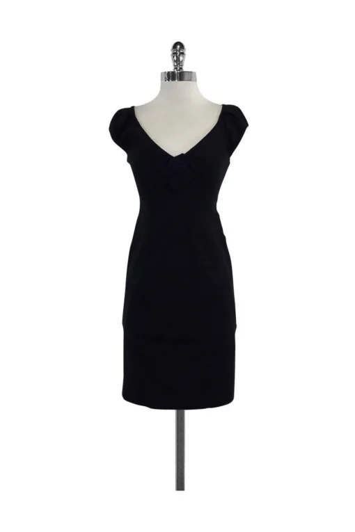 Rebecca Taylor - Navy Cap Sleeve Rosette Dress Sz 0