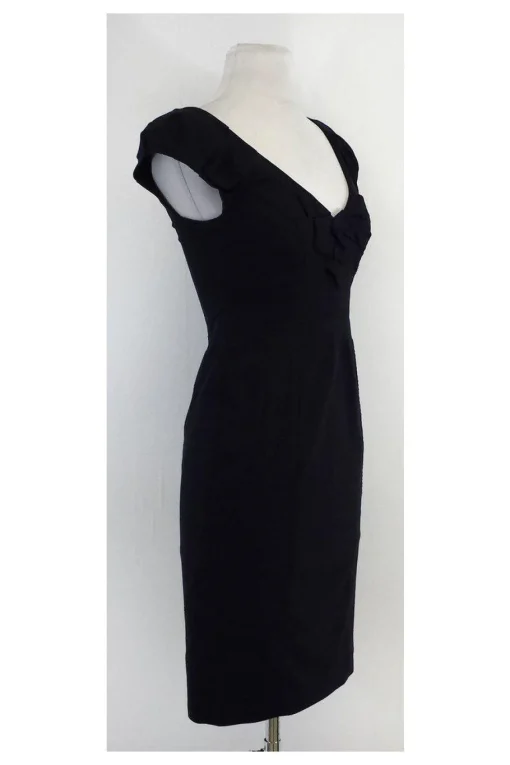 Rebecca Taylor - Navy Cap Sleeve Rosette Dress Sz 0