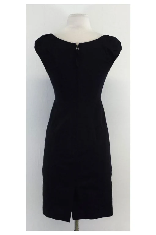 Rebecca Taylor - Navy Cap Sleeve Rosette Dress Sz 0