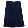 Rebecca Taylor - Navy Linen Flute Hem Suit Skirt Sz 2