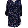 Rebecca Taylor - Navy Silk Bird Print Top Sz 0