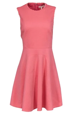 Rebecca Taylor - Peach Textured Fit & Flare Dress Sz 8