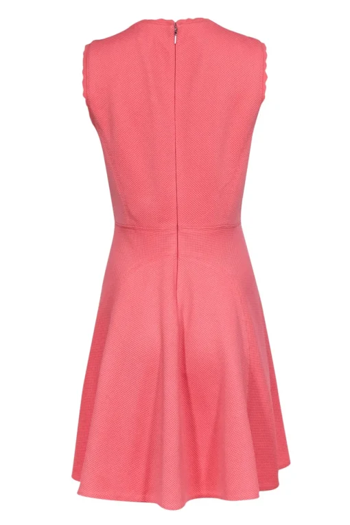 Rebecca Taylor - Peach Textured Fit & Flare Dress Sz 8