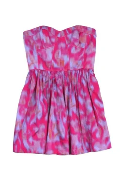 Rebecca Taylor - Pink, Blue & Orange Tie Dye Dress Sz 6
