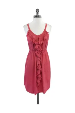 Rebecca Taylor - Pink Diamond Print Silk Dress Sz 2