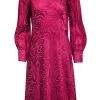 Rebecca Taylor - Pink Swirl Print Silk Blend A-Line Dress Sz 4
