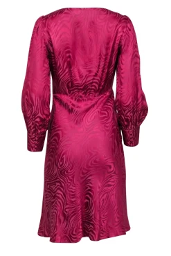 Rebecca Taylor - Pink Swirl Print Silk Blend A-Line Dress Sz 4