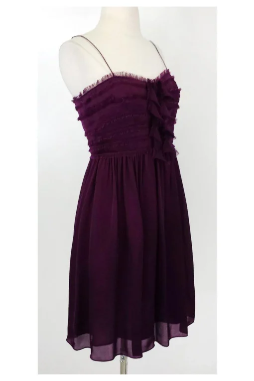 Rebecca Taylor - Plum Raven Silk Dress Sz 10