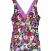Rebecca Taylor - Purple, Red & Yellow Floral Silk Tank Sz 2