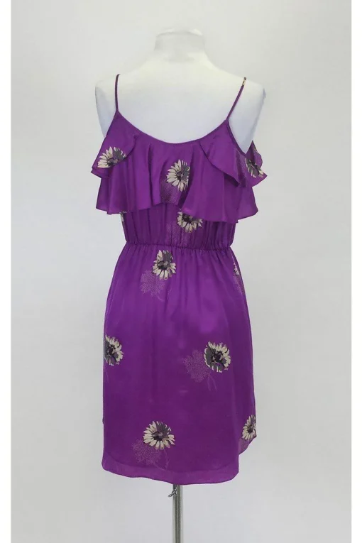 Rebecca Taylor - Purple Silk Dress w/ Flowers Sz 4