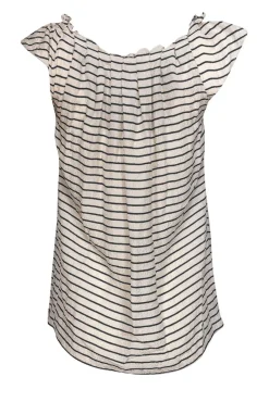 Rebecca Taylor - Striped Top w/ Jewel Neckline Sz 0