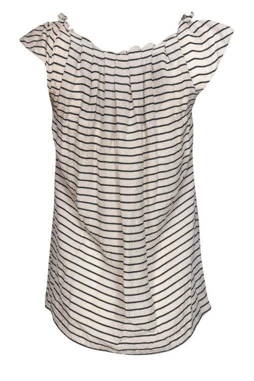 Rebecca Taylor - Striped Top w/ Jewel Neckline Sz 0